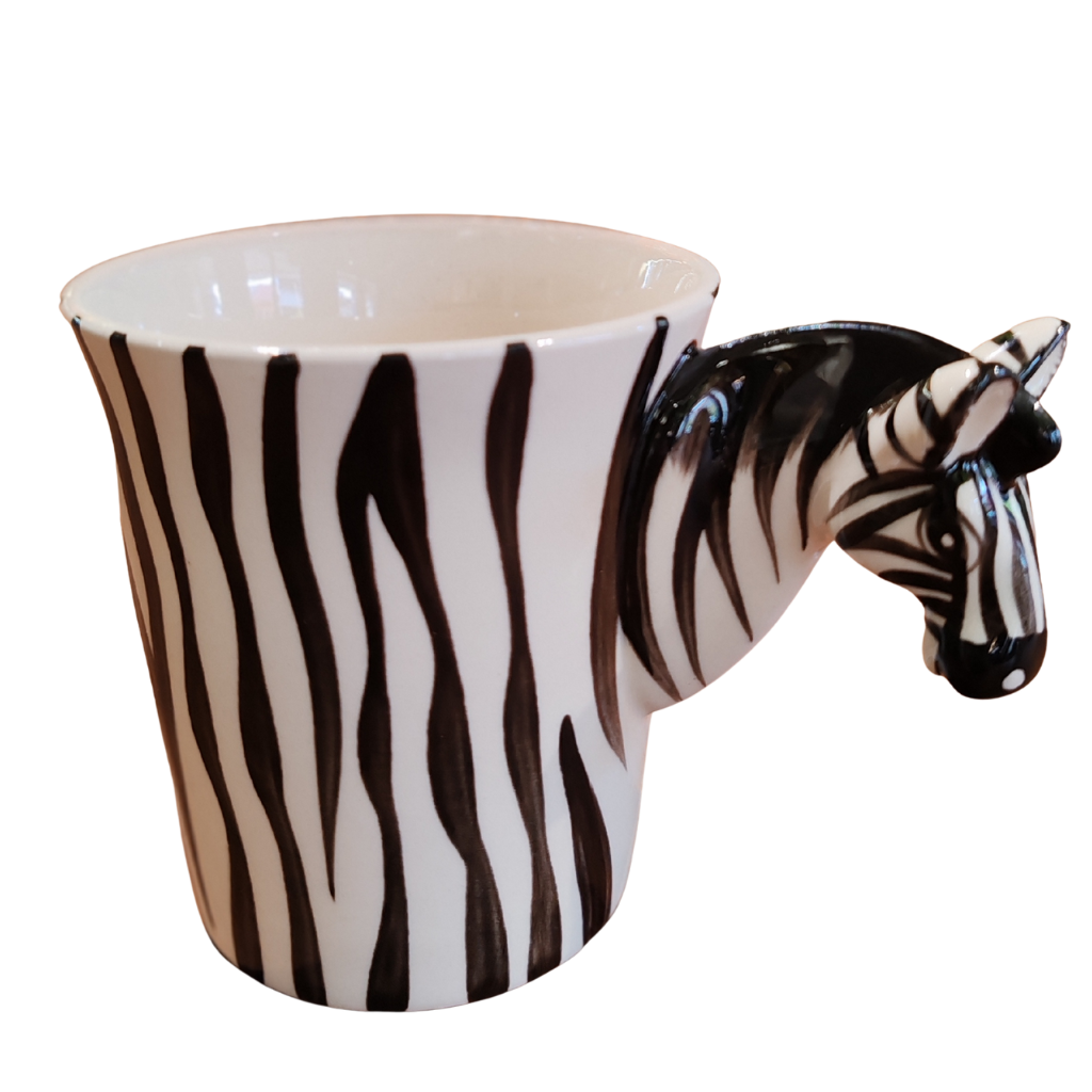 Tall striped mug